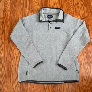 Patagonia Light Gray Snap Fleece
